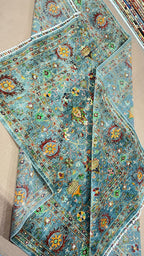 Muted Turquoise Hand-Knotted Afghan Rug | Premium Ghazni Wool